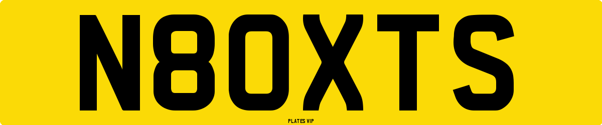 N80XTS Number Plate
