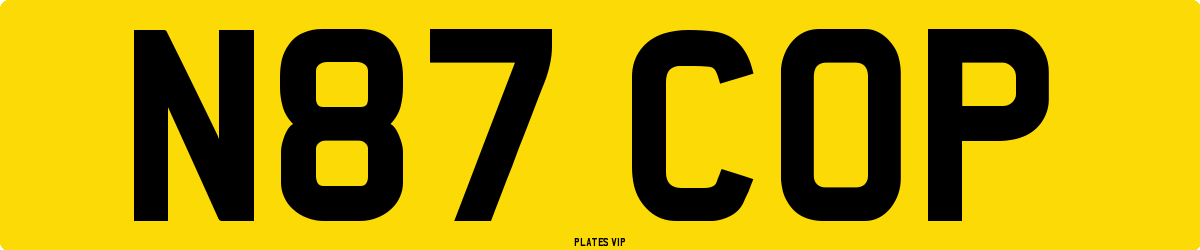 N87 COP Number Plate