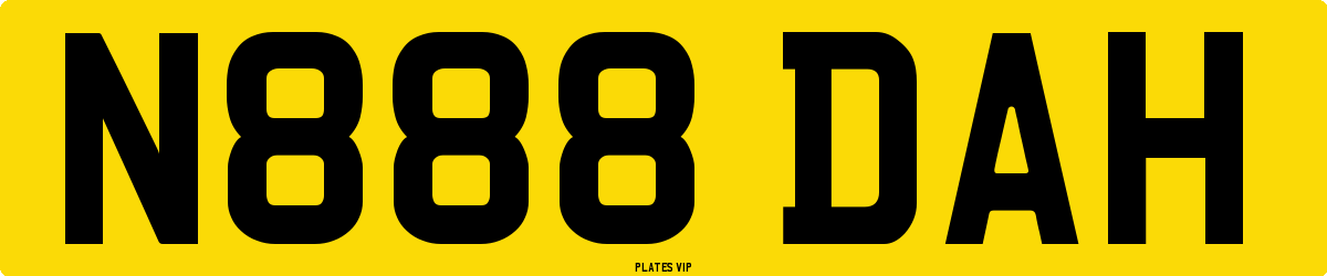 N888 DAH Number Plate