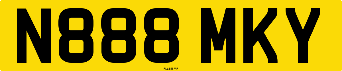 N888 MKY Number Plate