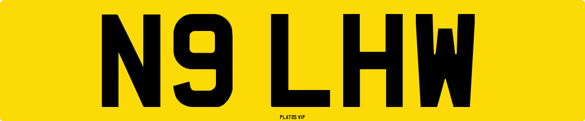 N9 LHW Number Plate