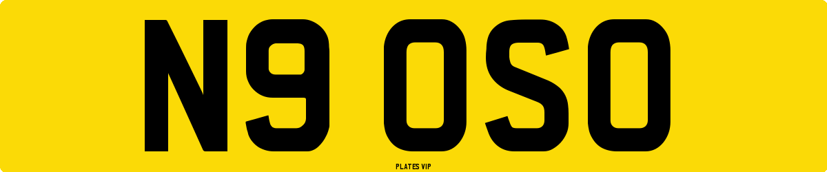 N9 OSO Number Plate