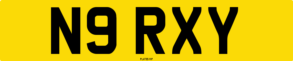 N9 RXY Number Plate