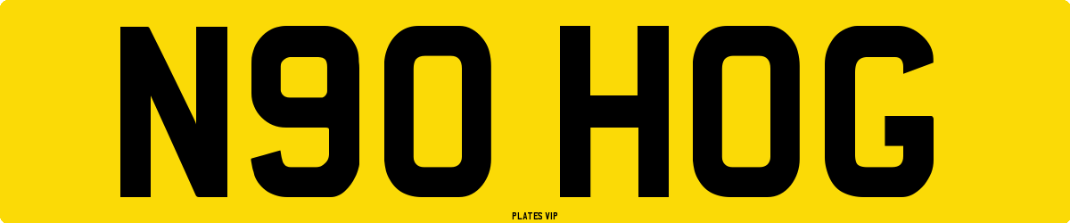 N90 HOG Number Plate