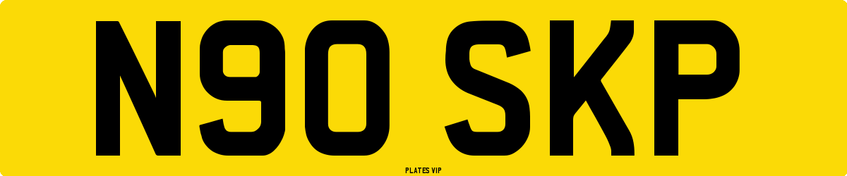 N90 SKP Number Plate