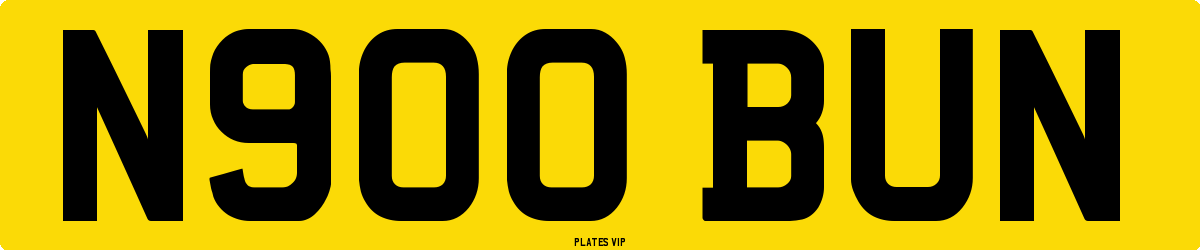 N900 BUN Number Plate