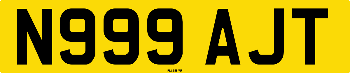N999 AJT Number Plate