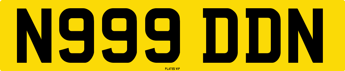 N999 DDN Number Plate