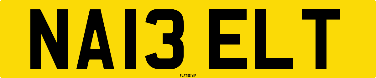 NA13 ELT Number Plate