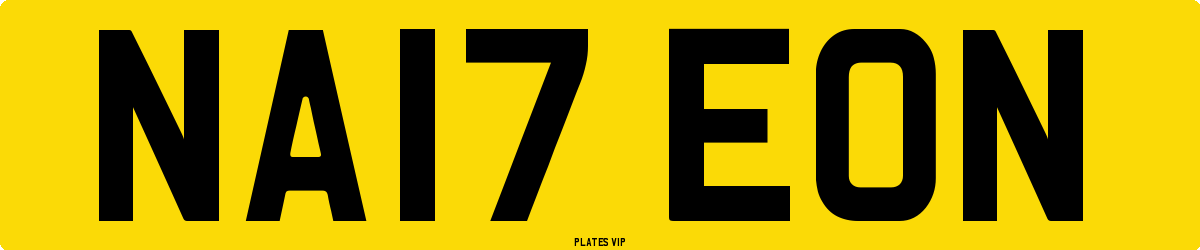 NA17 EON Number Plate