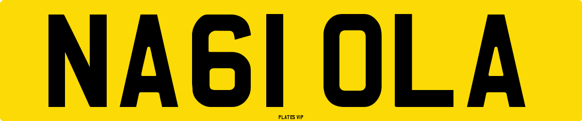 NA61 OLA Number Plate