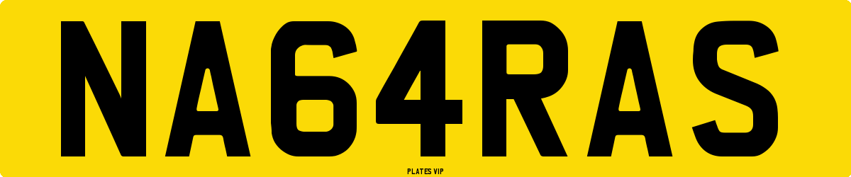 NA64RAS Number Plate