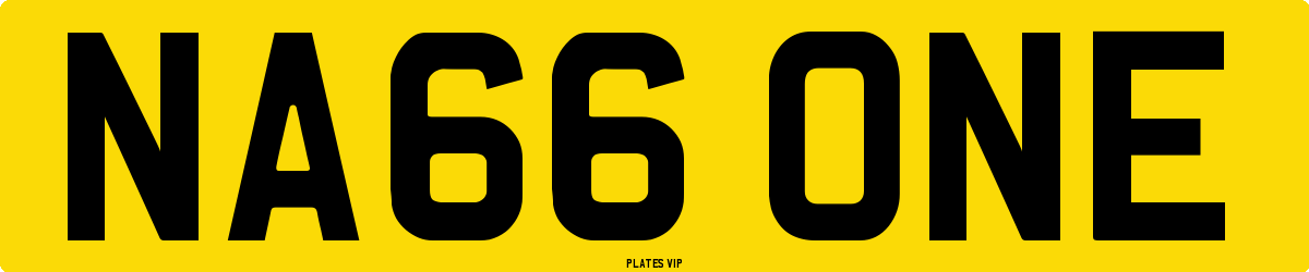 NA66 ONE Number Plate