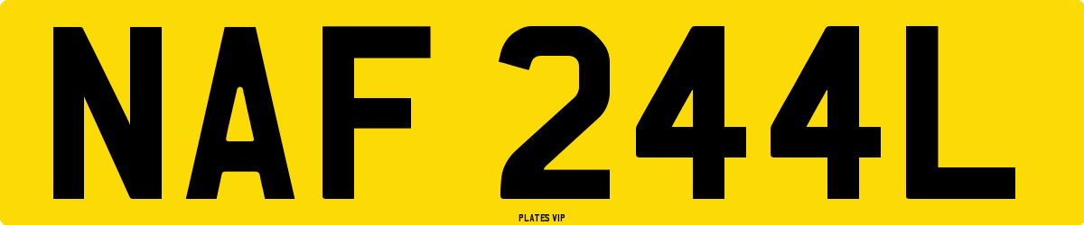 NAF 244L Number Plate
