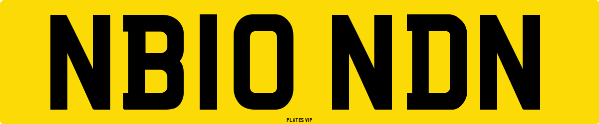NB10 NDN Number Plate