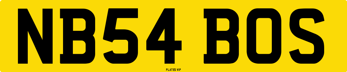 NB54 BOS Number Plate