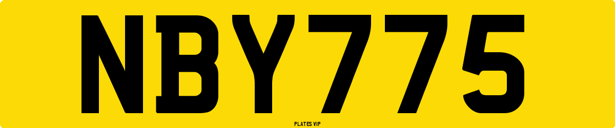 NBY775 Number Plate