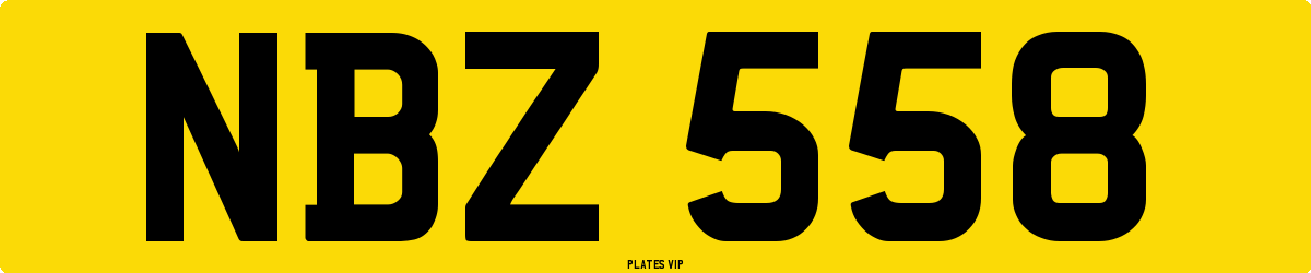NBZ 558 Number Plate