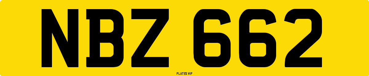 NBZ 662 Number Plate