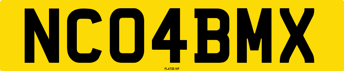 NC 04 BMX Number Plate