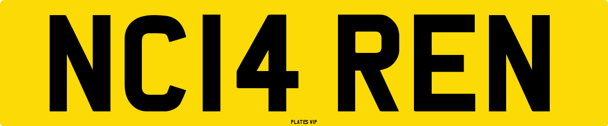 NC14 REN Number Plate