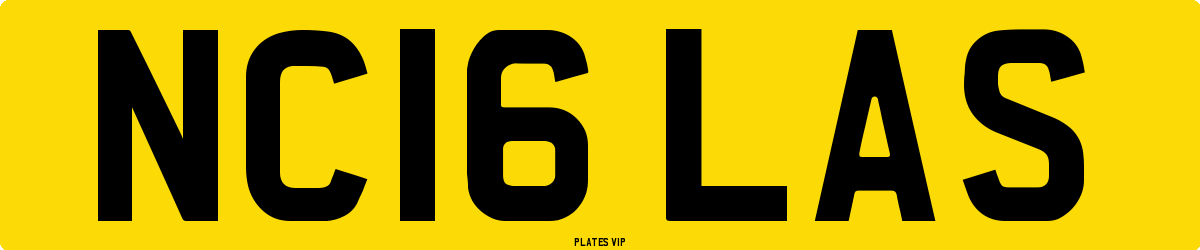 NC16 LAS Number Plate
