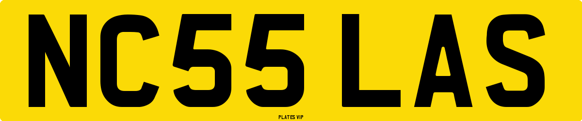 NC55 LAS Number Plate