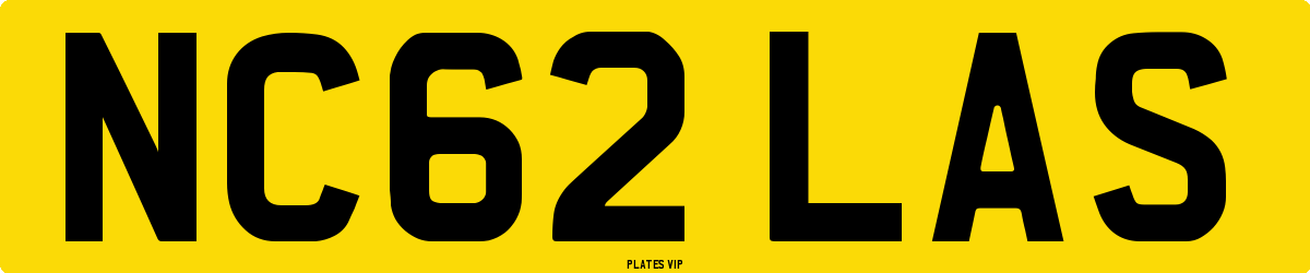 NC62 LAS Number Plate
