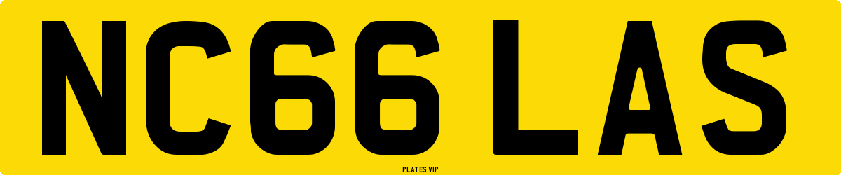 NC66 LAS Number Plate