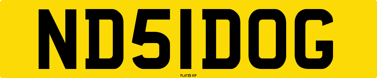 ND 51 DOG Number Plate