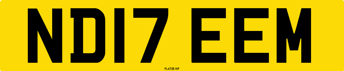 ND17 EEM Number Plate