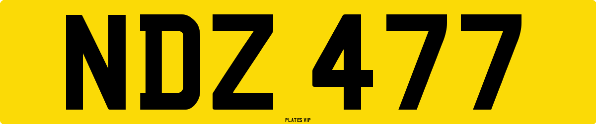 NDZ 477 Number Plate