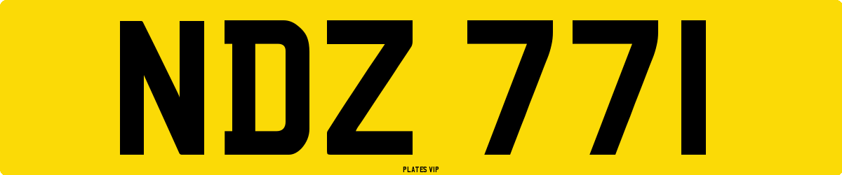 NDZ 771 Number Plate