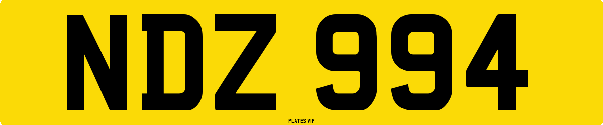 NDZ 994 Number Plate