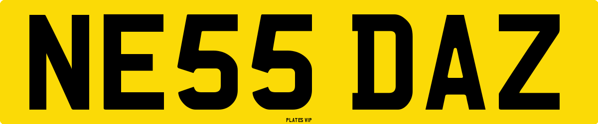 NE55 DAZ Number Plate