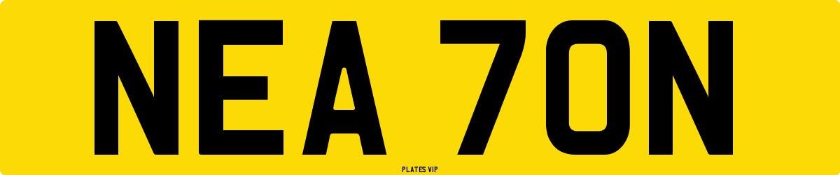NEA 70N Number Plate