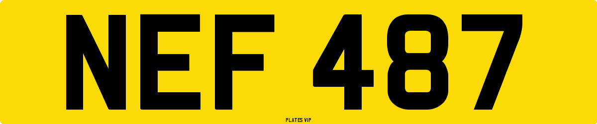 NEF 487 Number Plate