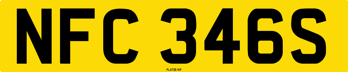 NFC 346S Number Plate