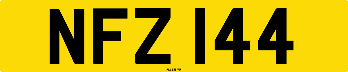 NFZ 144 Number Plate