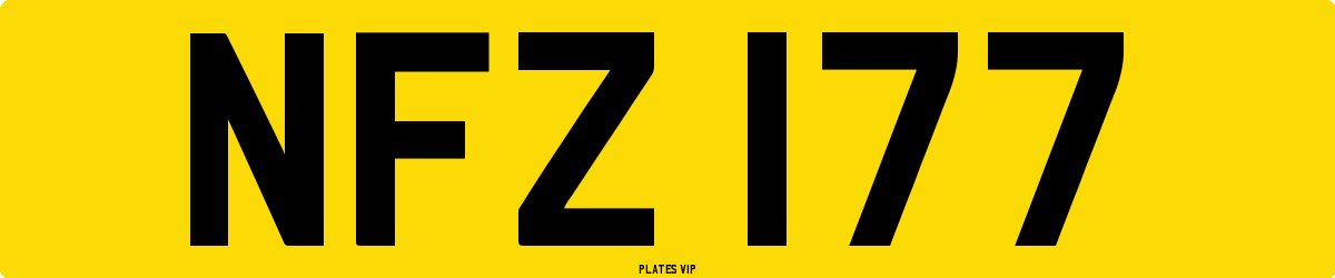 NFZ 177 Number Plate