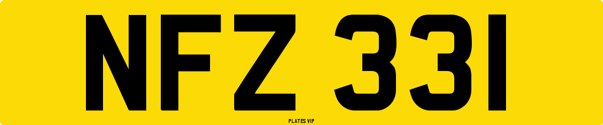NFZ 331 Number Plate