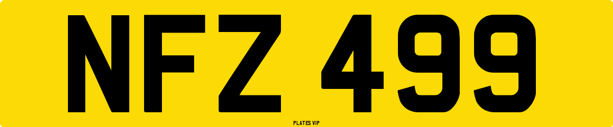 NFZ 499 Number Plate