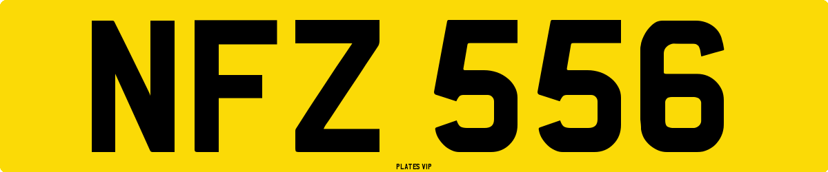 NFZ 556 Number Plate