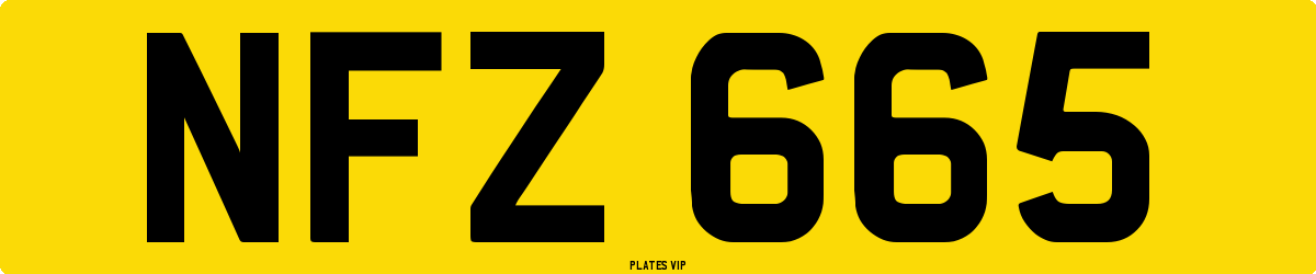 NFZ 665 Number Plate