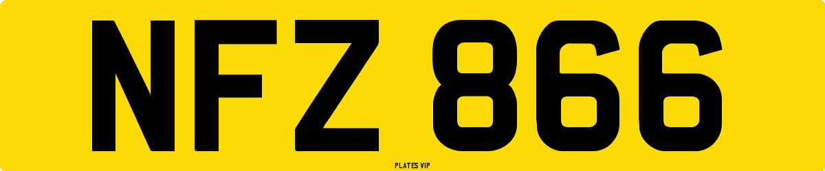 NFZ 866 Number Plate