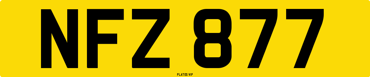 NFZ 877 Number Plate