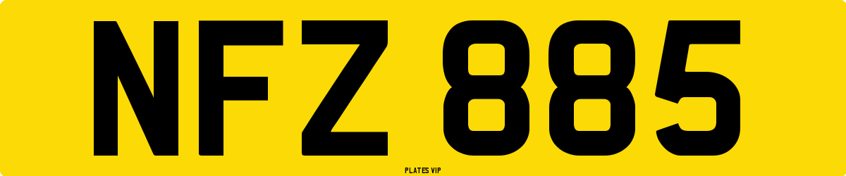NFZ 885 Number Plate