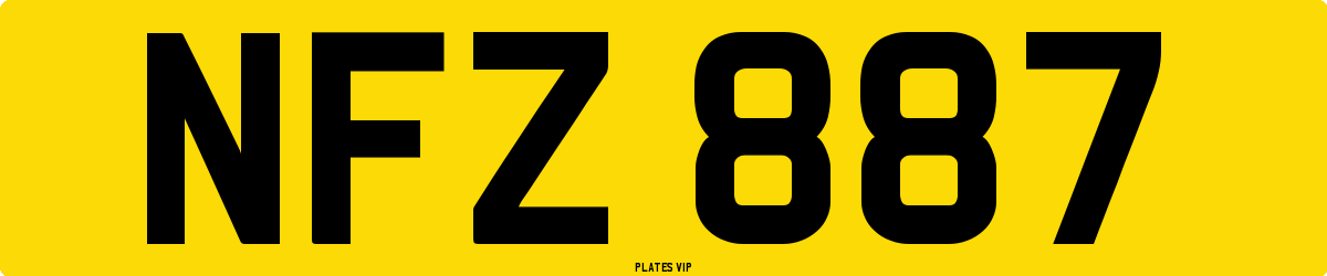 NFZ 887 Number Plate