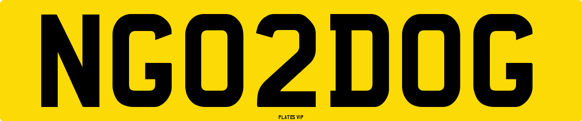 NG 02 DOG Number Plate