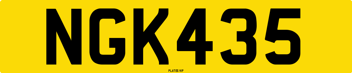 NGK435 Number Plate